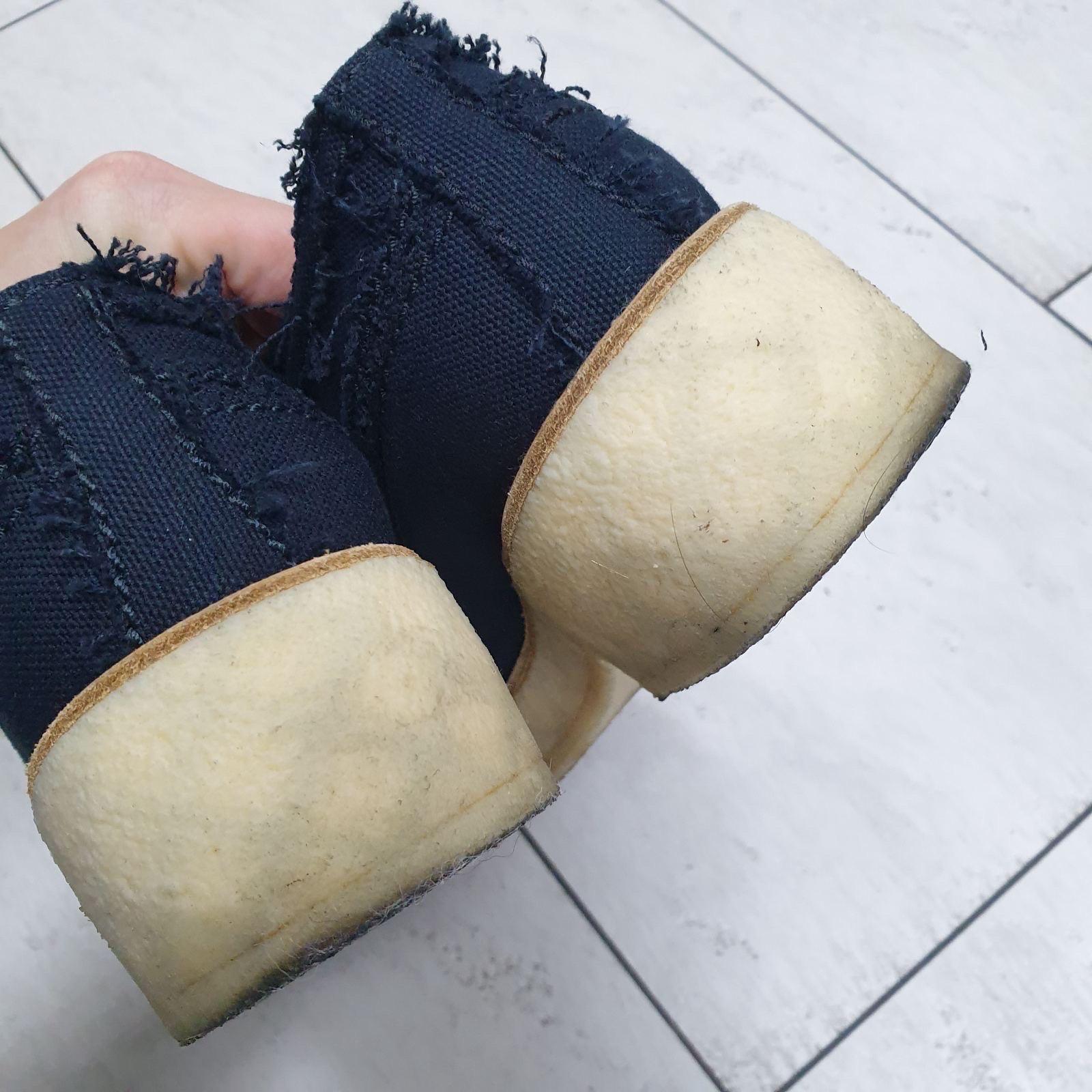Chanel Lace-ups Navy Blue Oxfords For Sale 3