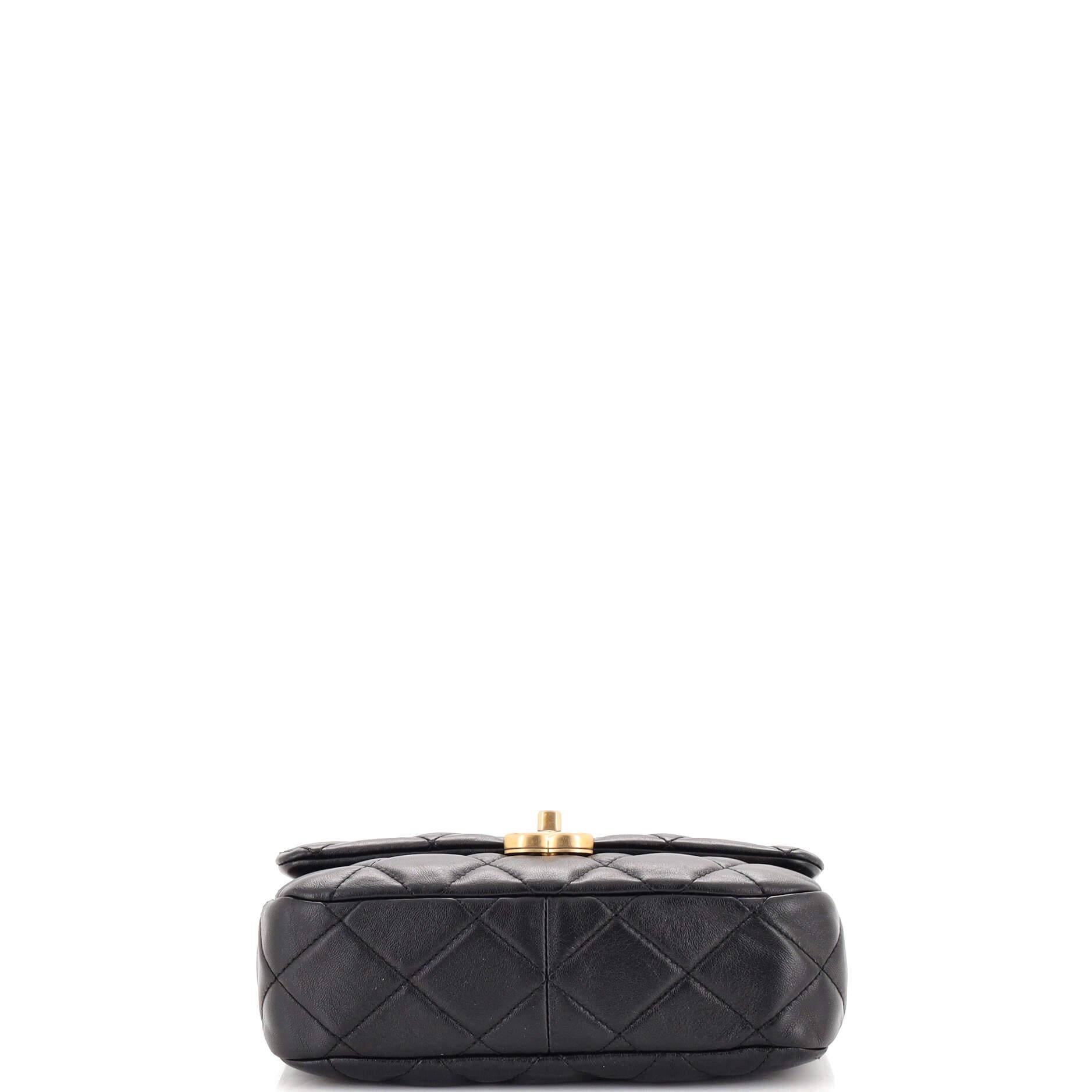 Chanel Lacquered Metal CC Flap Bag Quilted Lambskin Small 1