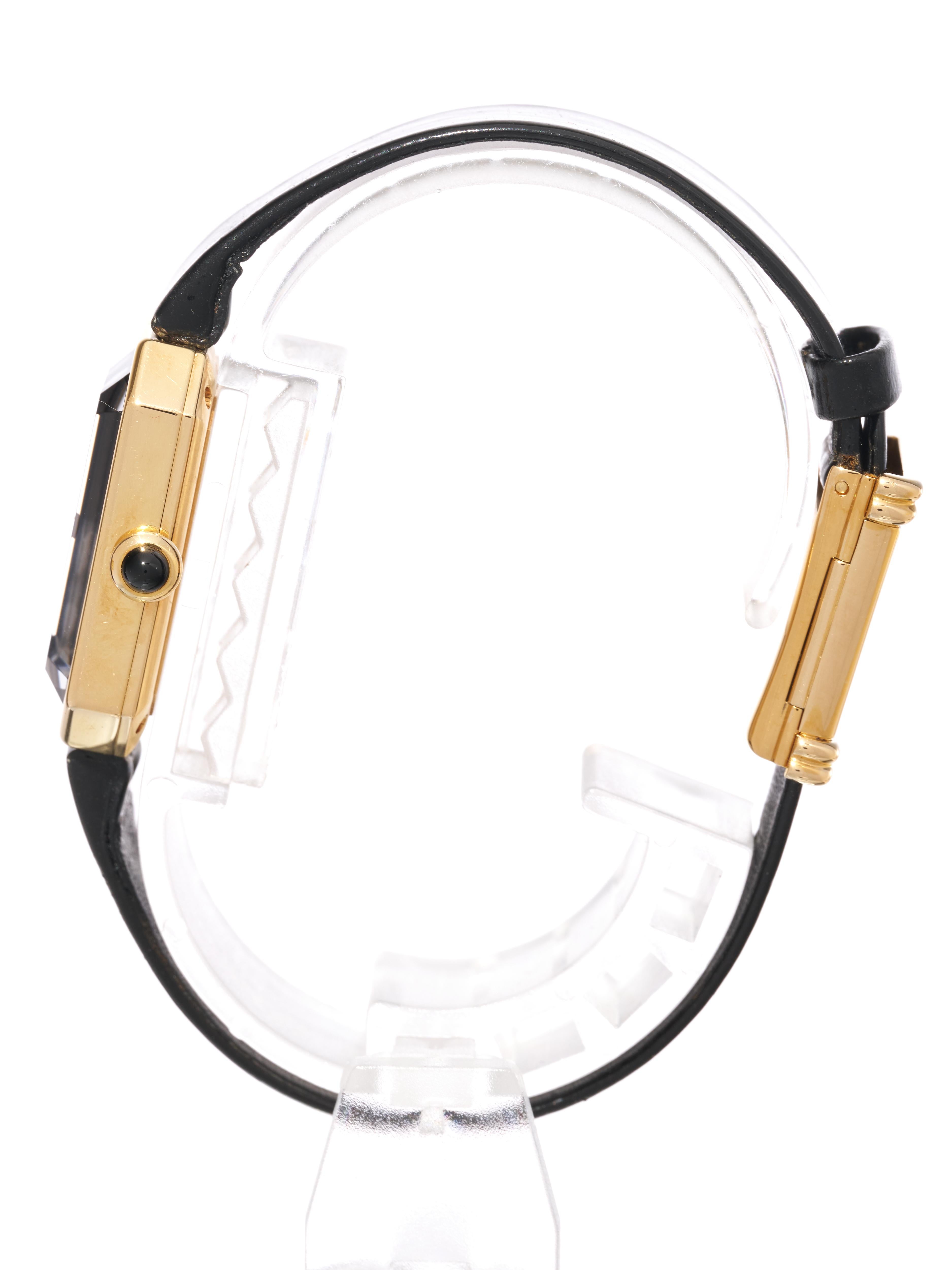Chanel Ladies Watch Premiere 18K Solid Gold 20mm Case Leather Strap Serviced In Good Condition For Sale In London, GB