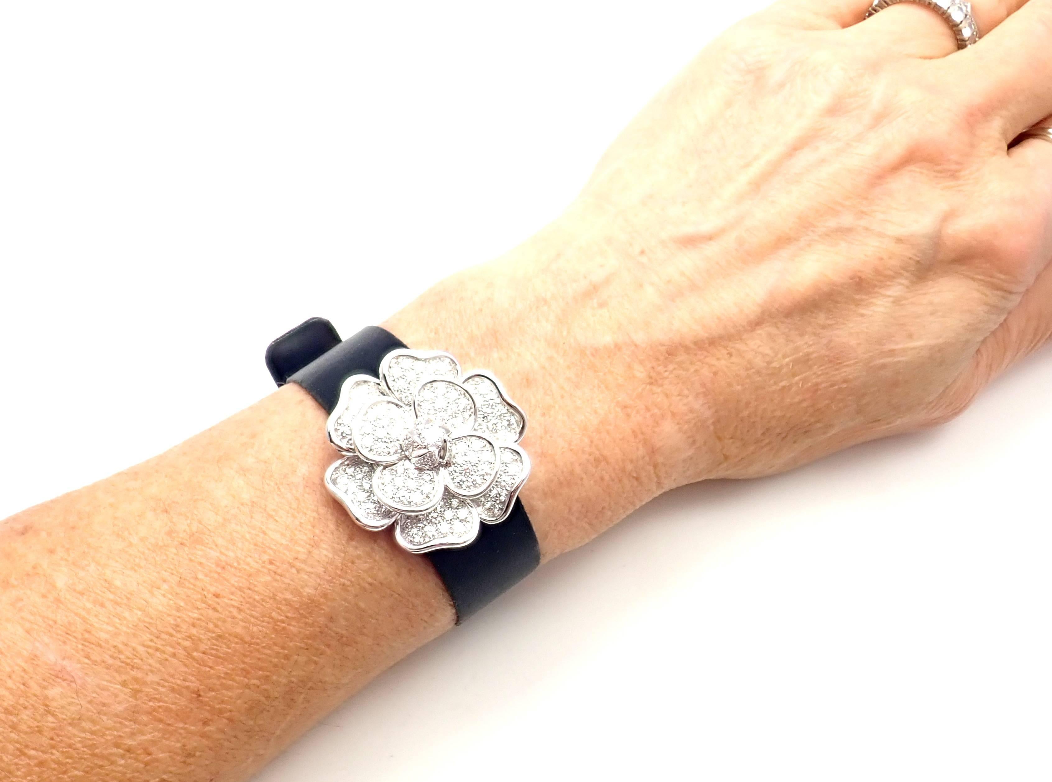 Chanel Ladies White Gold Diamond Secret Camélia Quartz Wristwatch 2