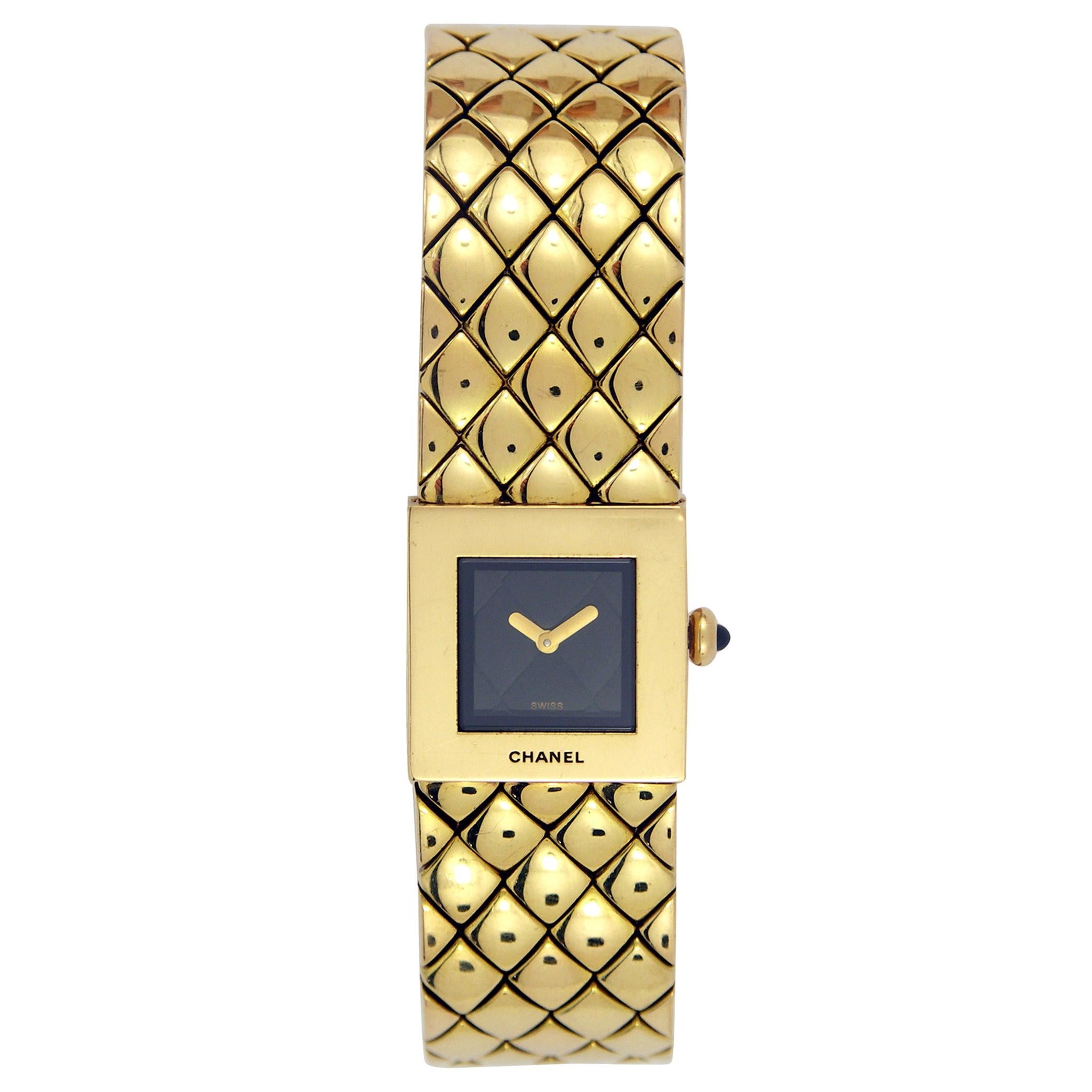 Chanel Ladies Yellow Gold Bracelet Watch
