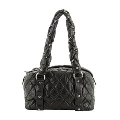 Chanel Lady Braid Bowler Bag Quilted Distressed Lambskin Small 