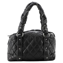 Chanel Lady Braid Bowler Bag Quilted Distressed Lambskin Small