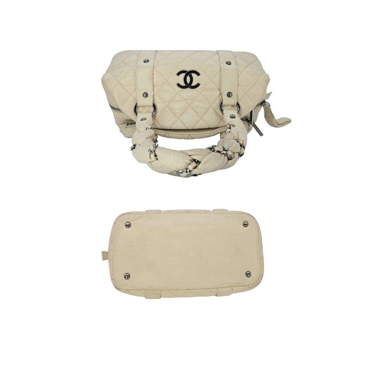 Women's Chanel Lady Braid Bowling Bag Calfskin Small