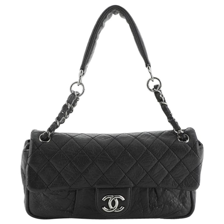 Chanel Lady Braid Chain Flap Bag Quilted Distressed Lambskin Medium