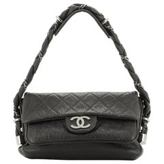 Chanel Lady Braid Flap Bag Quilted Distressed Lambskin Small
