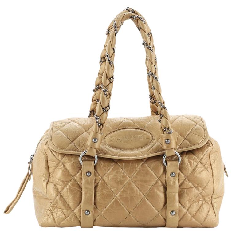 Chanel Lady Braid Flap Tote Quilted Distressed Lambskin Medium at 1stDibs