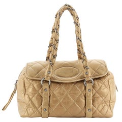 Chanel Lady Braid Flap Tote Quilted Distressed Lambskin Medium