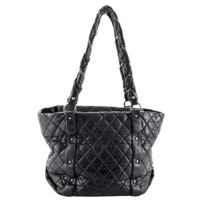Chanel Lady Braid Shopping Tote Quilted Distressed Lambskin Medium at ...