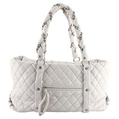 Chanel Lady Braid Shopping Tote Quilted Distressed Lambskin XL
