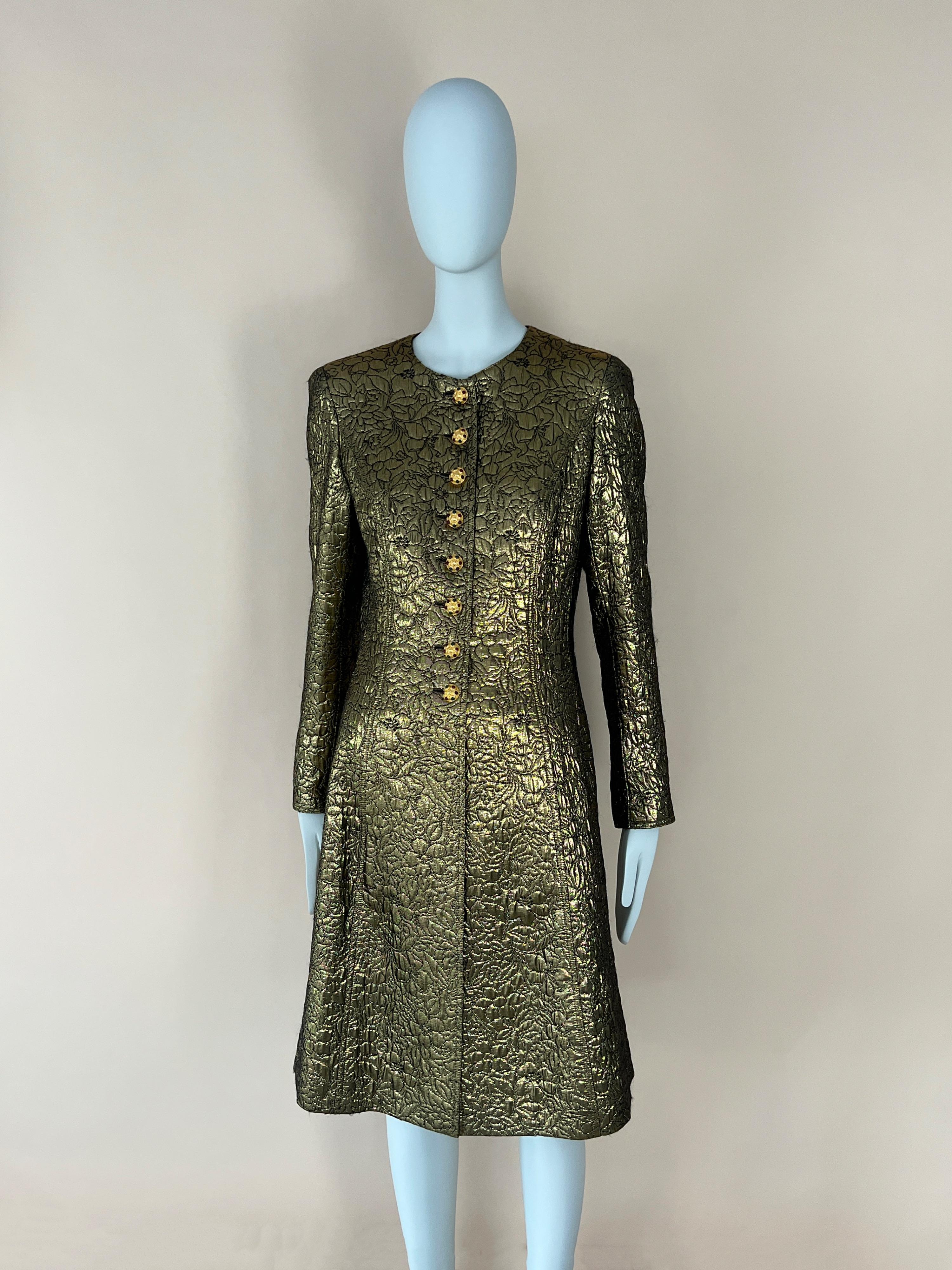 Chanel Lady Gaga Style Collectors Brocade Coat For Sale 9