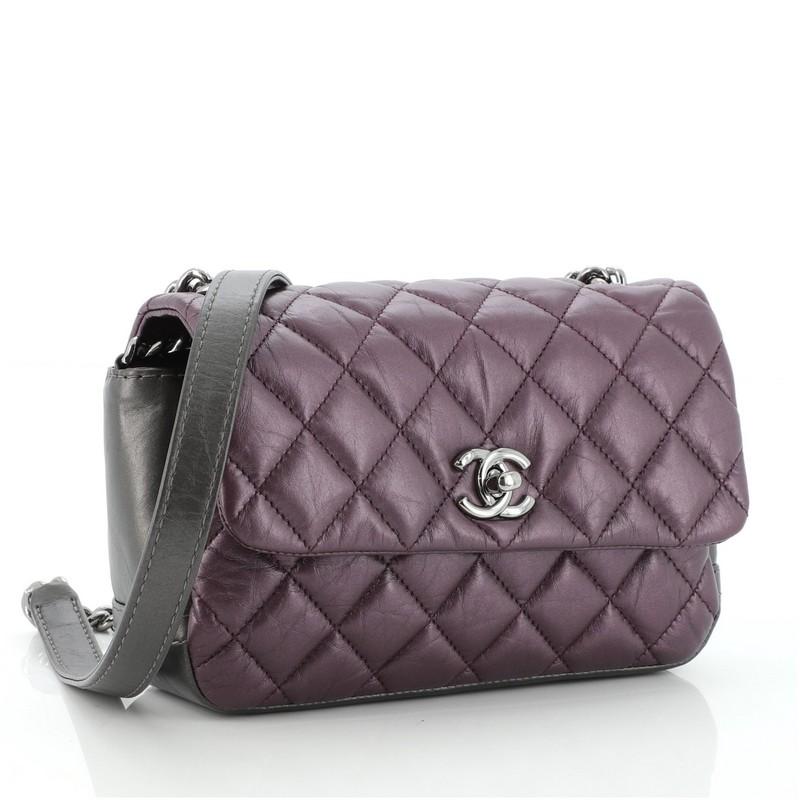 Chanel Lady Pearly Flap Tasche gesteppt Kalbsleder Mini (Grau)