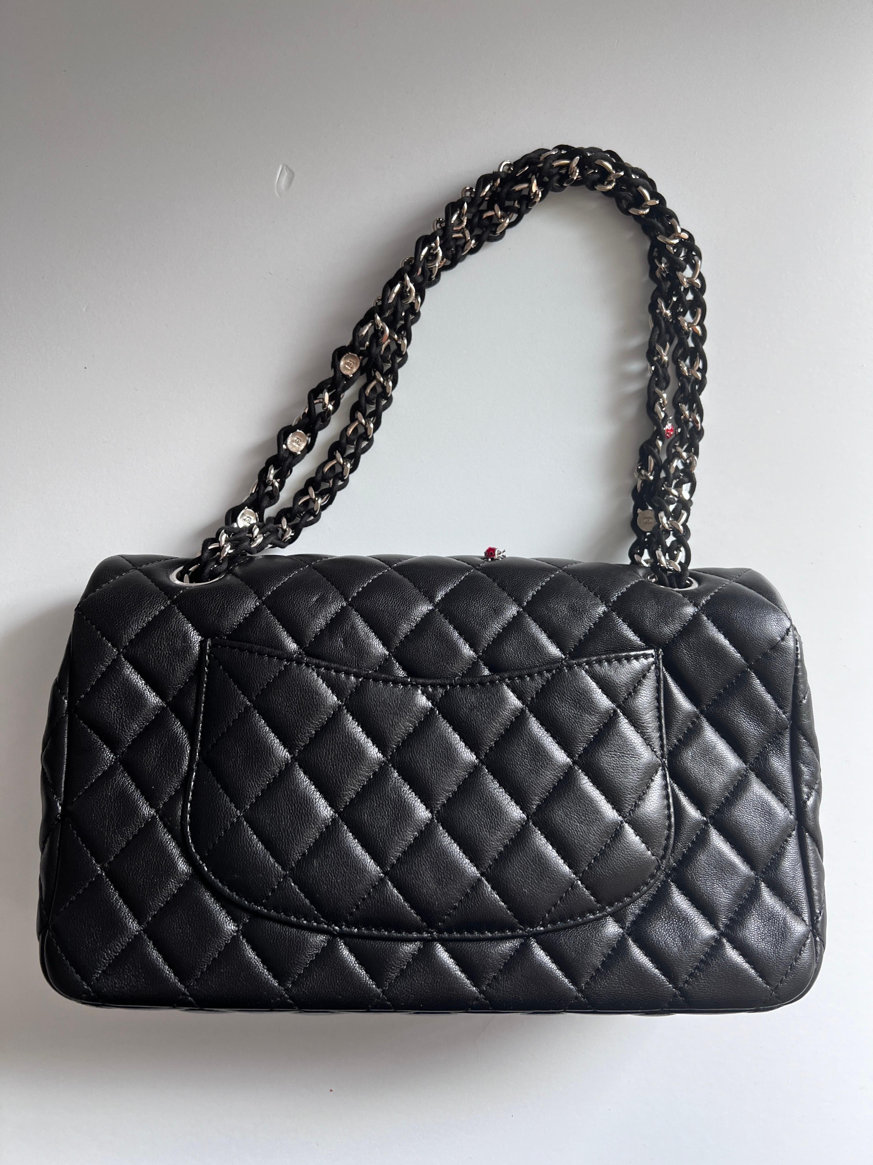 Chanel Ladybug Medium Flap Bag In Excellent Condition In Aurora, IL