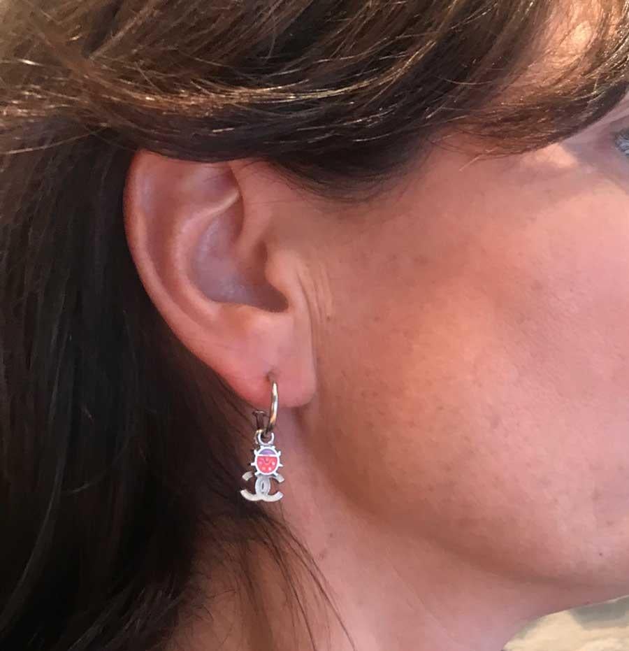 chanel ladybug earrings