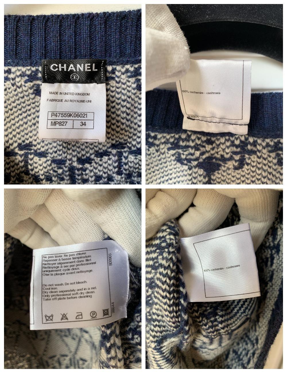 2014 14C Chanel & Lagerfeld Resort Singapur Kaschmirpullover Pullover Laufsteg 40it aus Kaschmir im Angebot 6