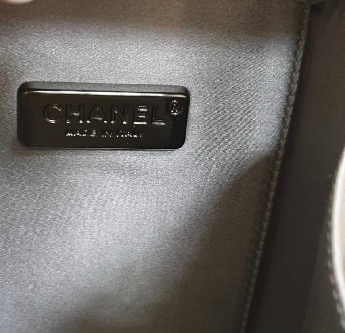 Chanel Lait De Coco Milk Carton Iridescent Silver Leather Cross Body Bag In Excellent Condition In Krakow, PL