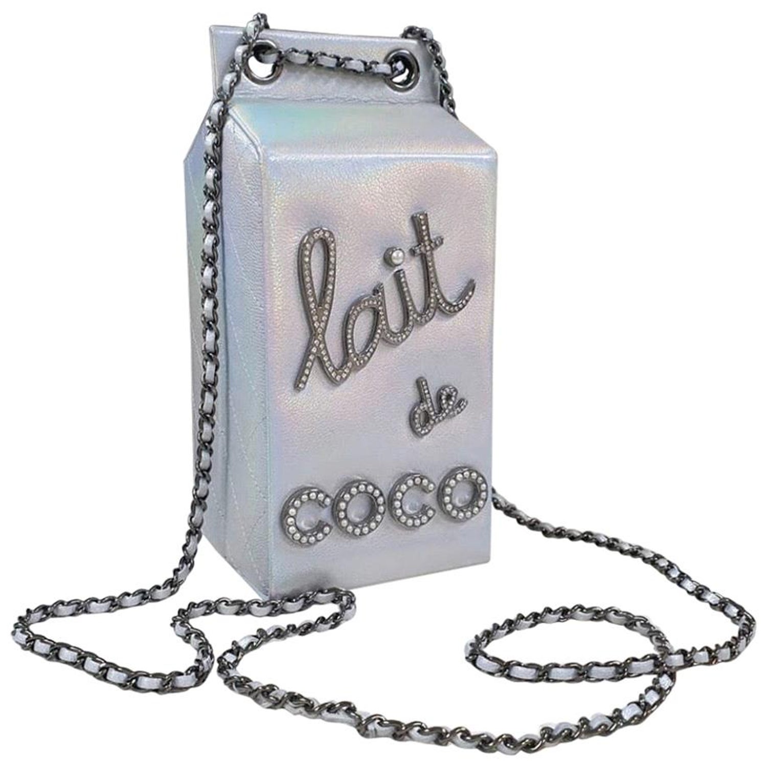 Chanel silver milk bag Clearance