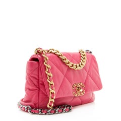 Chanel Lambskin 19 Medium Flap Shoulder Bag