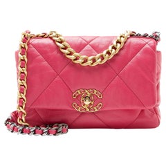 Chanel Lambskin 19 Medium Flap Shoulder Bag