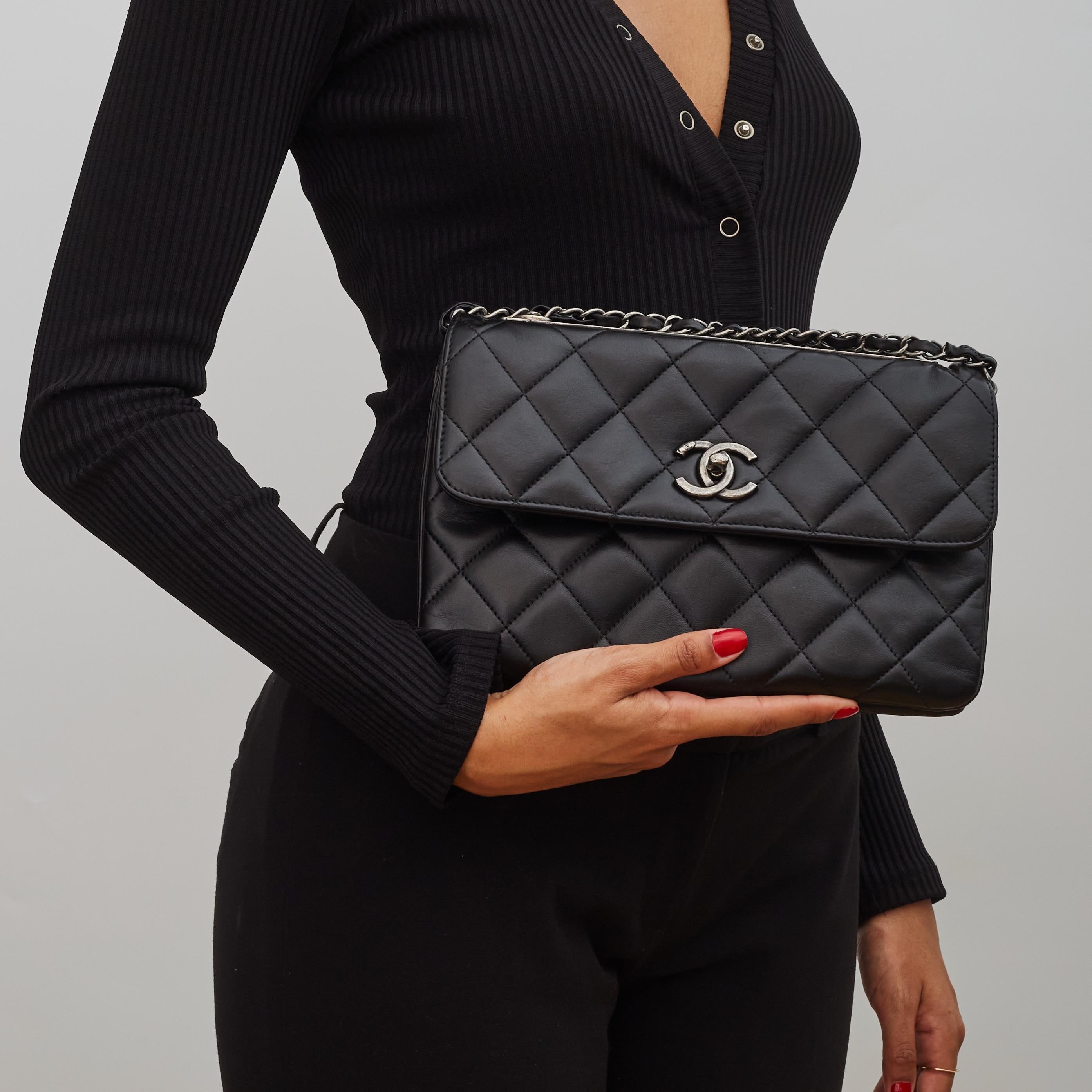 Chanel Lambskin Black Trendy CC Flap Bag (2015) 6