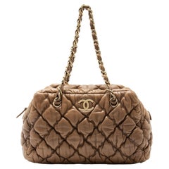 Chanel Lambskin Bubble Quilt Satchel