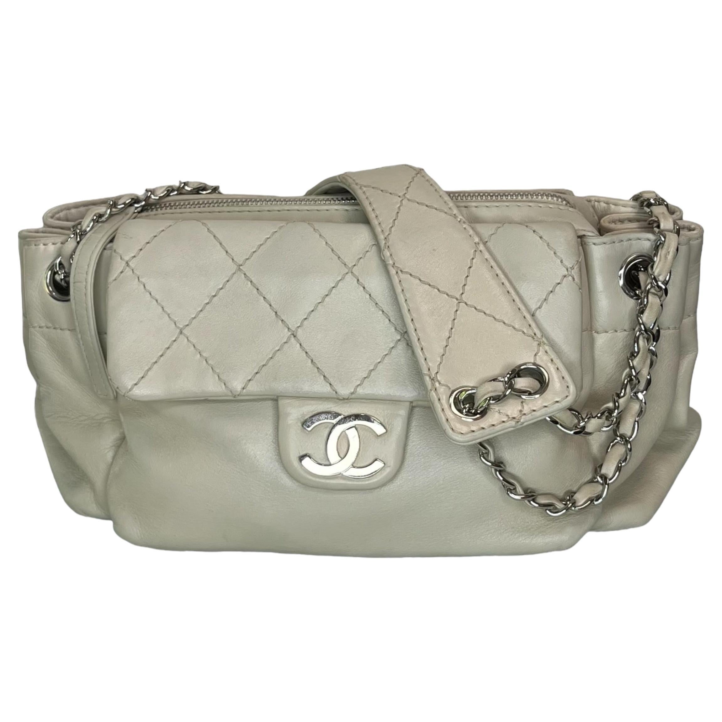 CHANEL Lambskin Chain Shoulder Bag at 1stDibs