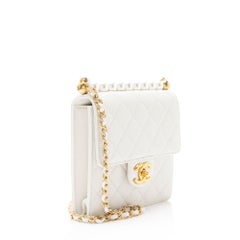 Chanel Lambskin Chic Pearls Small Vertical Flap Bag
