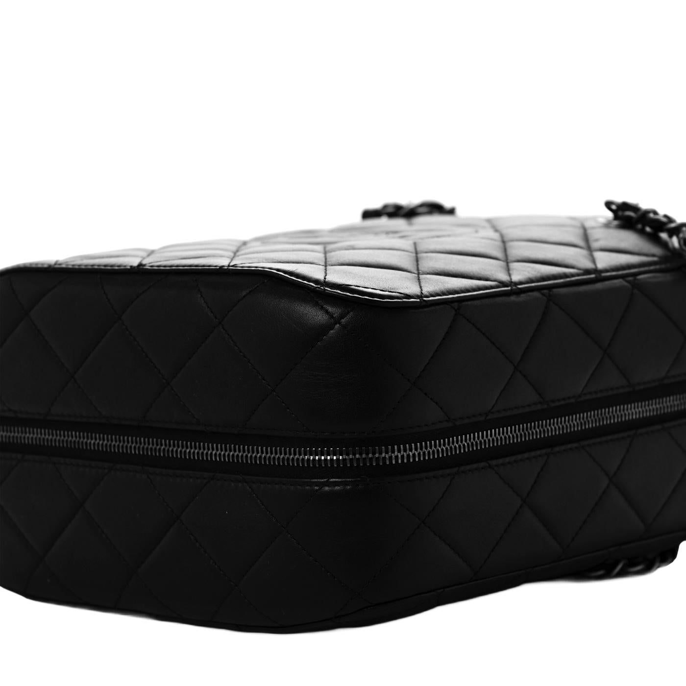 Chanel lambskin Dubai by Night Gas Jerry Can Statement Tank Collector Bag Black For Sale 1