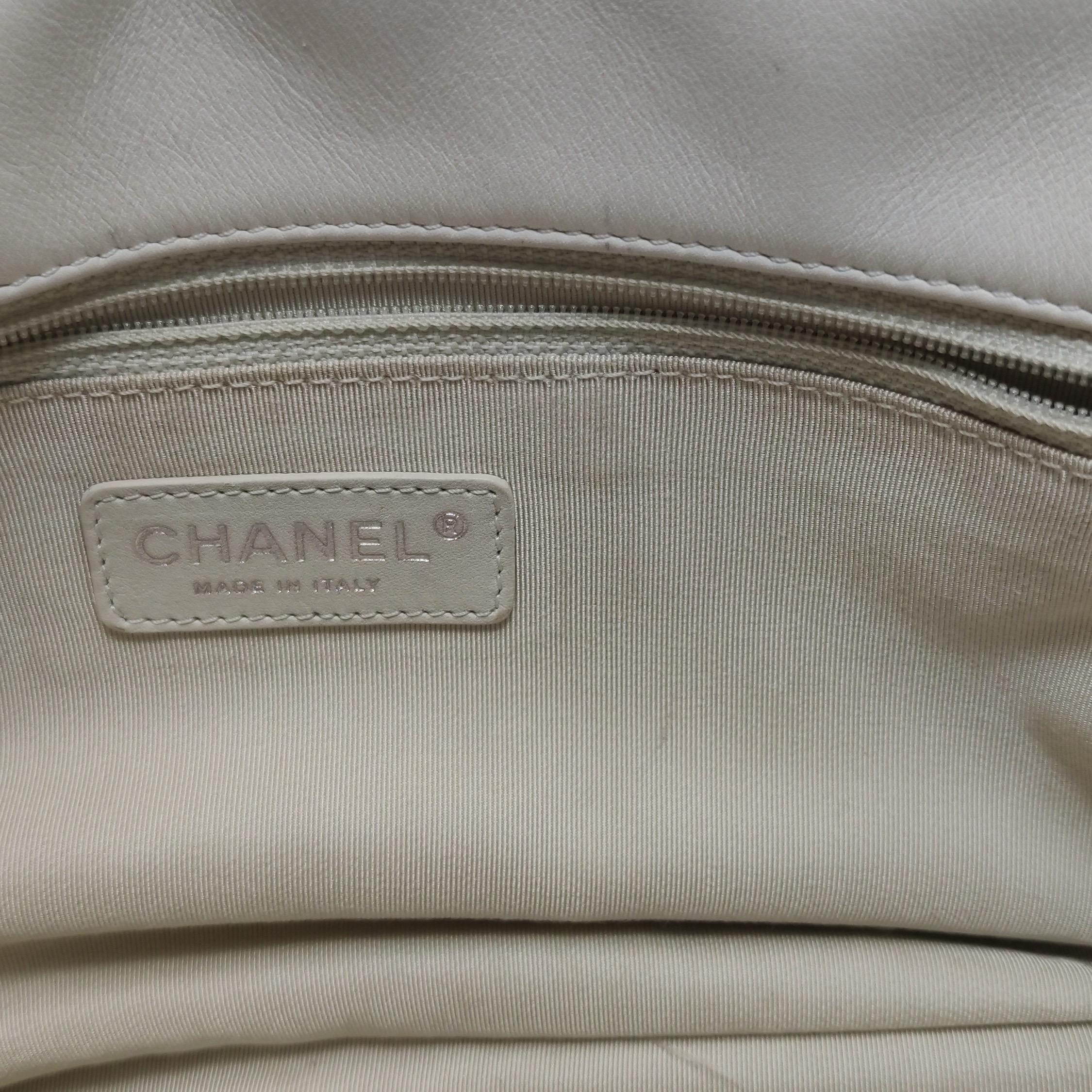 Chanel Lambskin Jumbo Canebiers Net Knots Flap White, 2011 For Sale 5