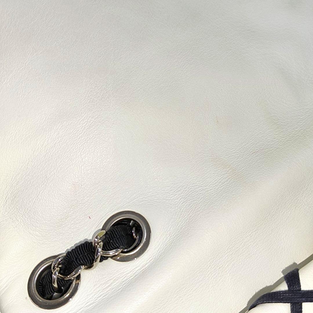 Chanel Lambskin Jumbo Canebiers Net Knots Flap White, 2011 7