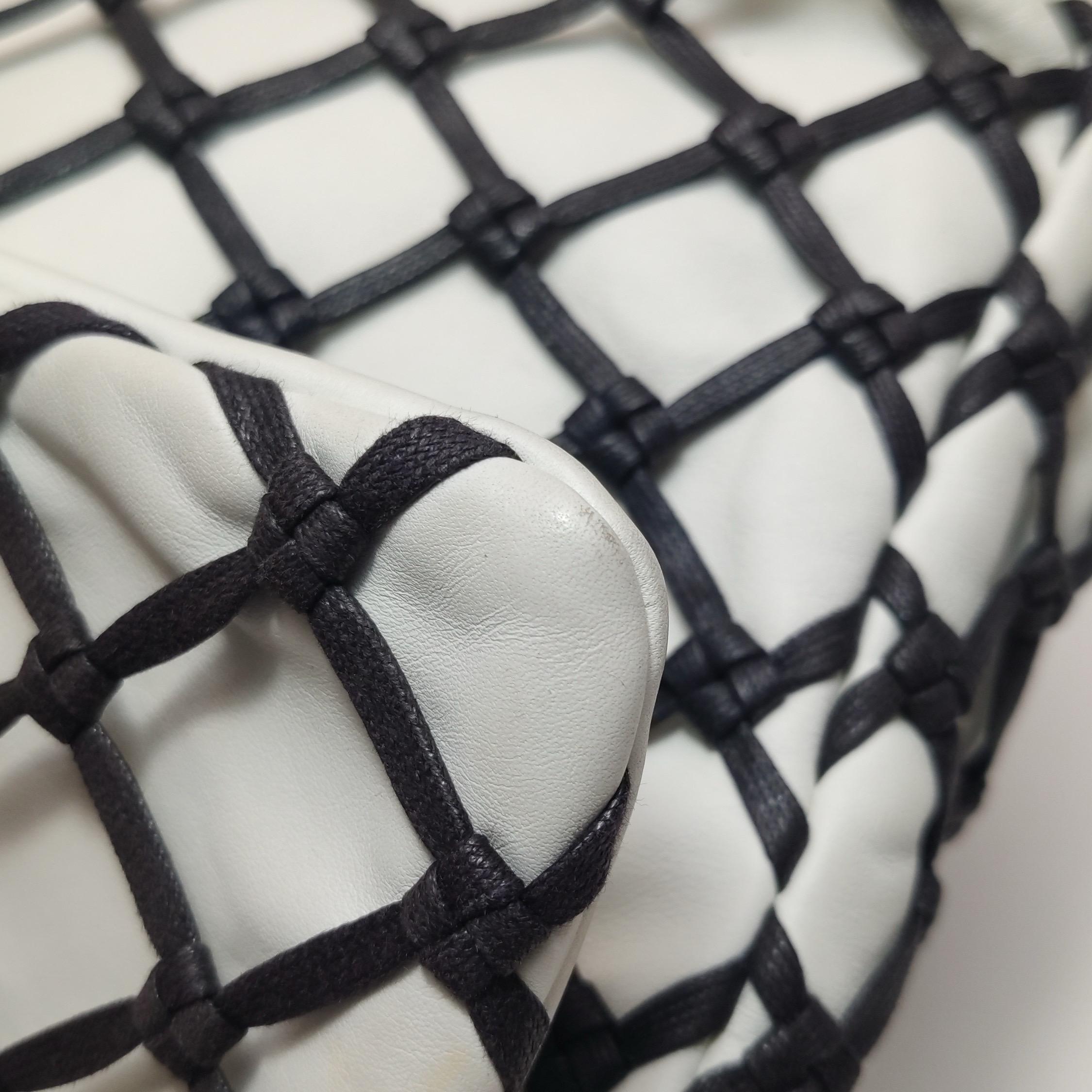 Chanel Lambskin Jumbo Canebiers Net Knots Flap White, 2011 For Sale 10
