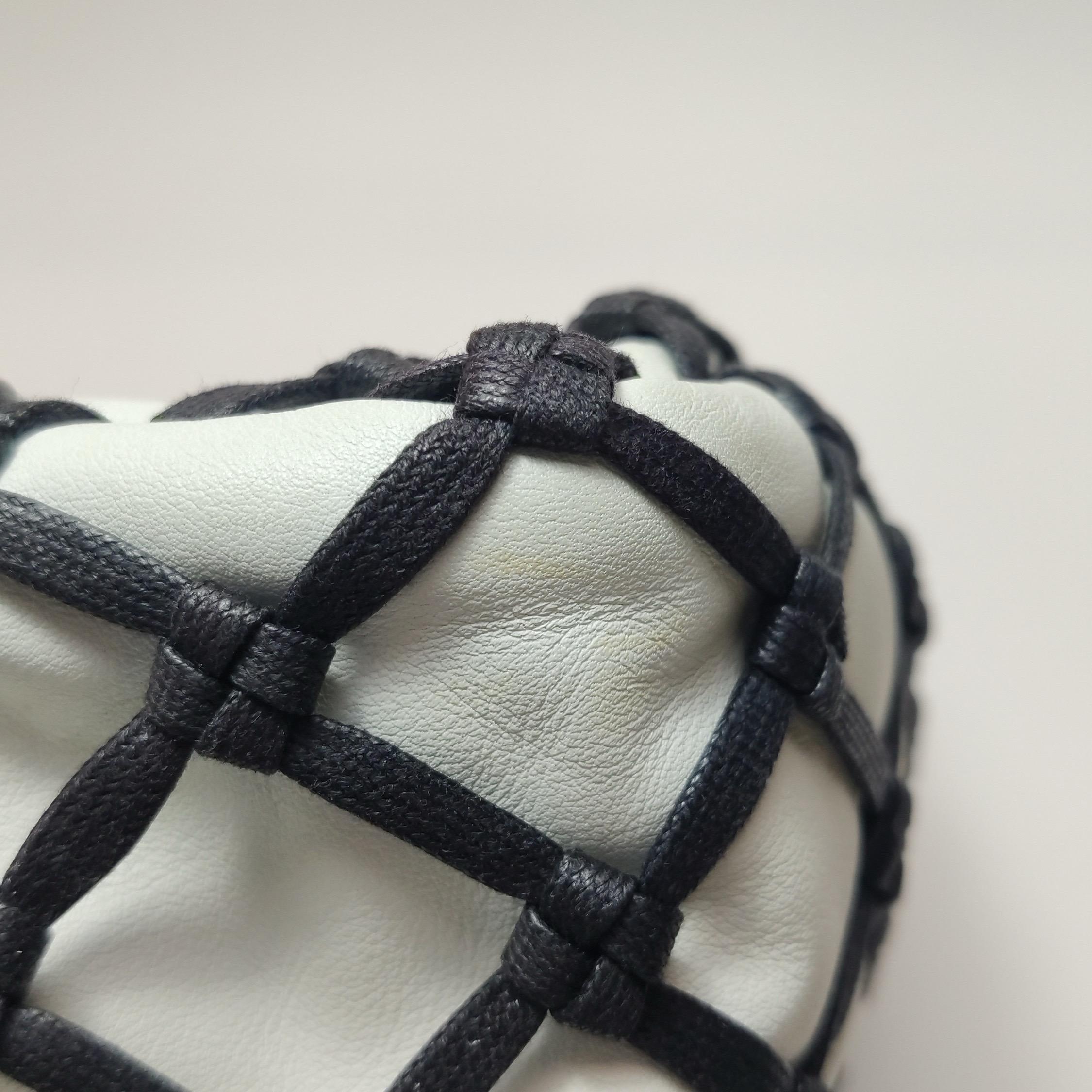 Chanel Lambskin Jumbo Canebiers Net Knots Flap White, 2011 For Sale 12