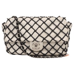 Chanel Lambskin Jumbo Canebiers Net Knots Flap White, 2011