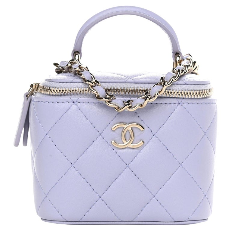 Chanel Lambskin Light Purple Mini Vanity Case Crossbody Bag (2021