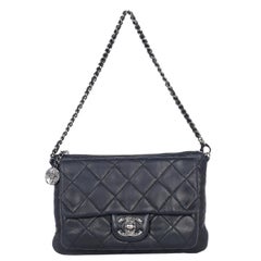 Chanel Lambskin Mineral Nights Flap Shoulder Bag Black