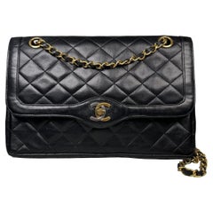 CHANEL Lambskin Paris Medium Double Flap