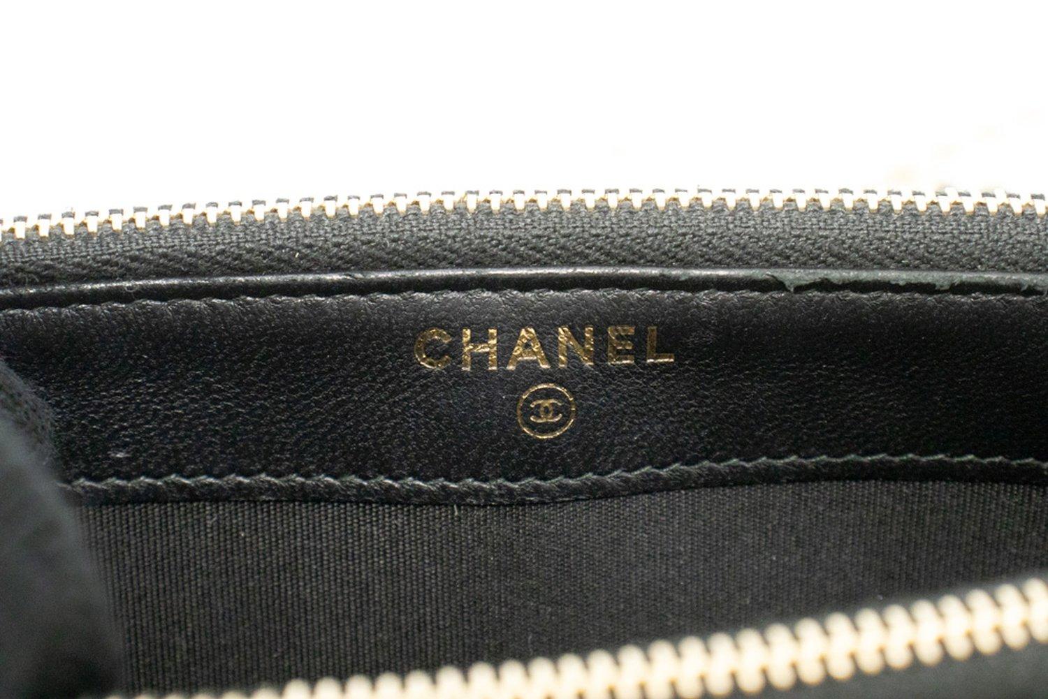 CHANEL Lambskin Pearl WOC Wallet On Chain Double Zip Chain Bag For Sale 9
