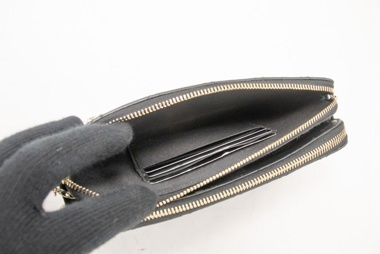 CHANEL Lambskin Pearl WOC Wallet On Chain Double Zip Chain Bag For Sale 10
