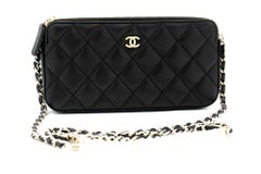 CHANEL Lambskin Pearl WOC Wallet On Chain Double Zip Chain Bag