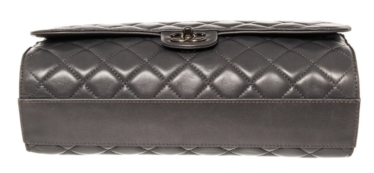 LADY 21 CHAIN BAG IN SILVER LAMBSKIN