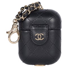Chanel Lambskin Quilted Airpods Pro Case With Chain