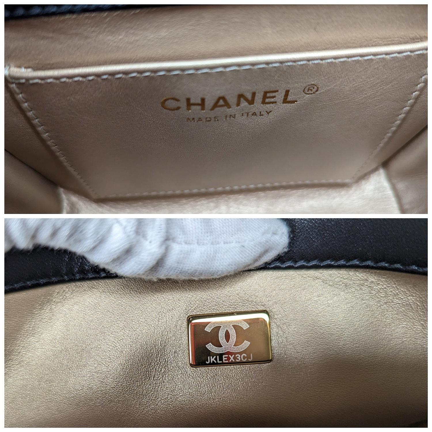 Chanel Lambskin Quilted CC Crystal Logo Chain Mini Flap 5