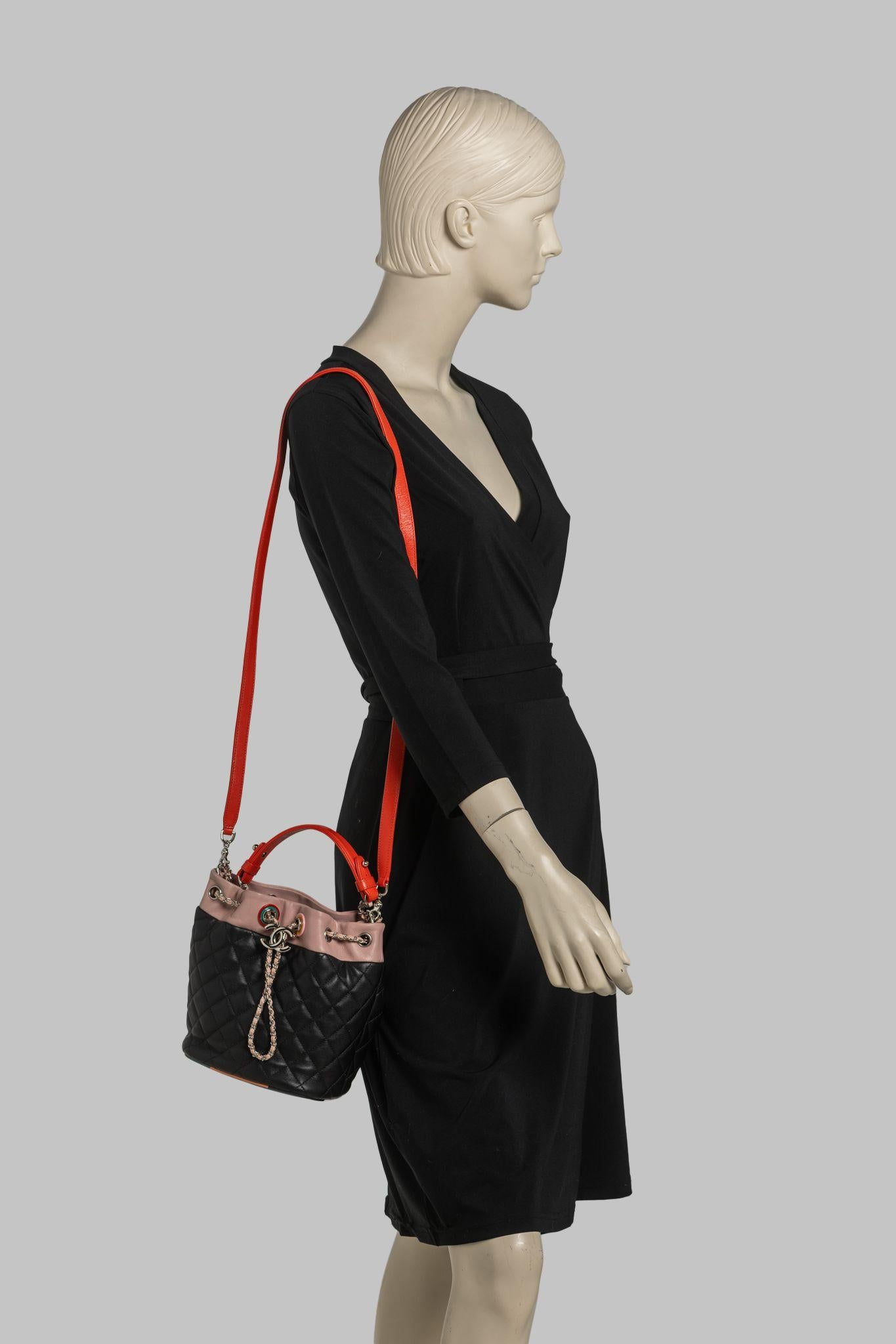 Chanel Lambskin Quilted Cuba Bucket For Sale 12