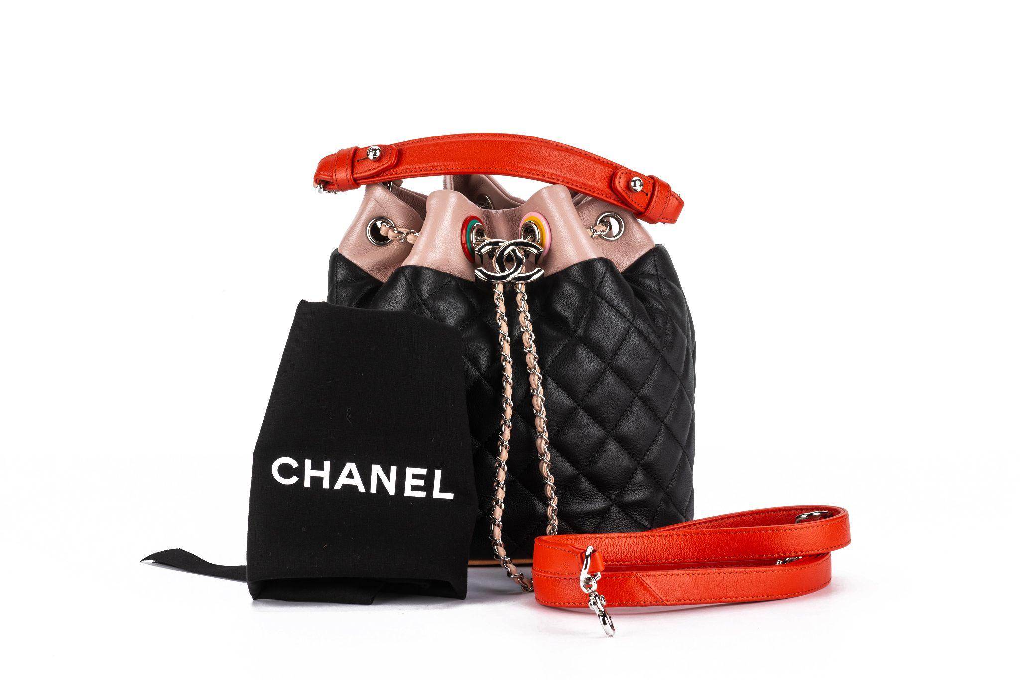 Chanel Lambskin Quilted Cuba Bucket For Sale 13