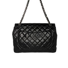 Chanel Lambskin Quilted Maxi Classic Single Flap Black