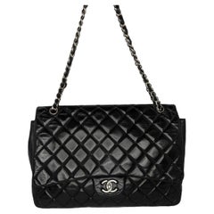 Chanel Lambskin Quilted Maxi Classic Single Flap Black