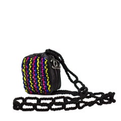 Chanel Lambskin Quilted Mini Sequin Rainbow Camera Crossbody Tote