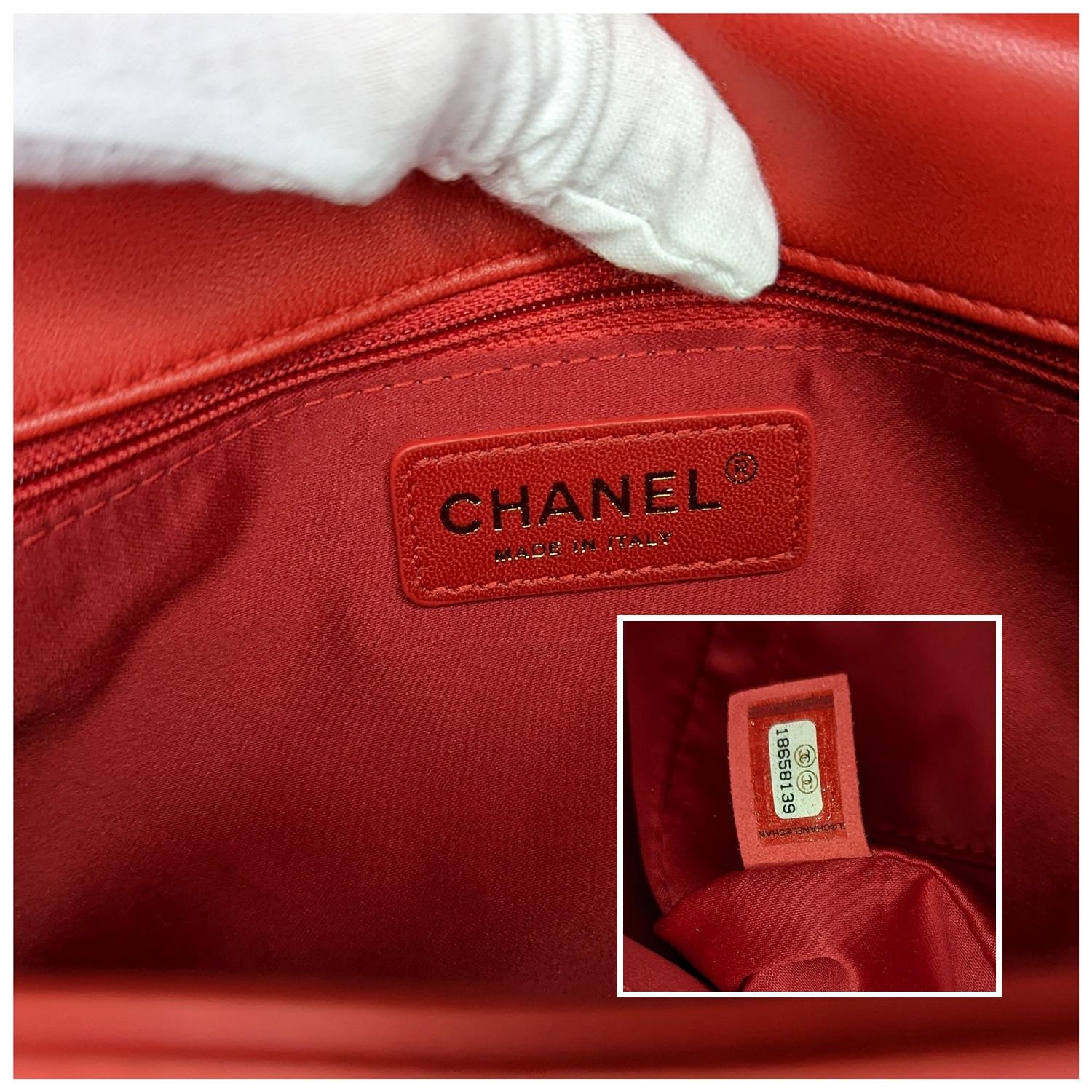Chanel Lambskin Quilted Now and Forever Flap Red 3