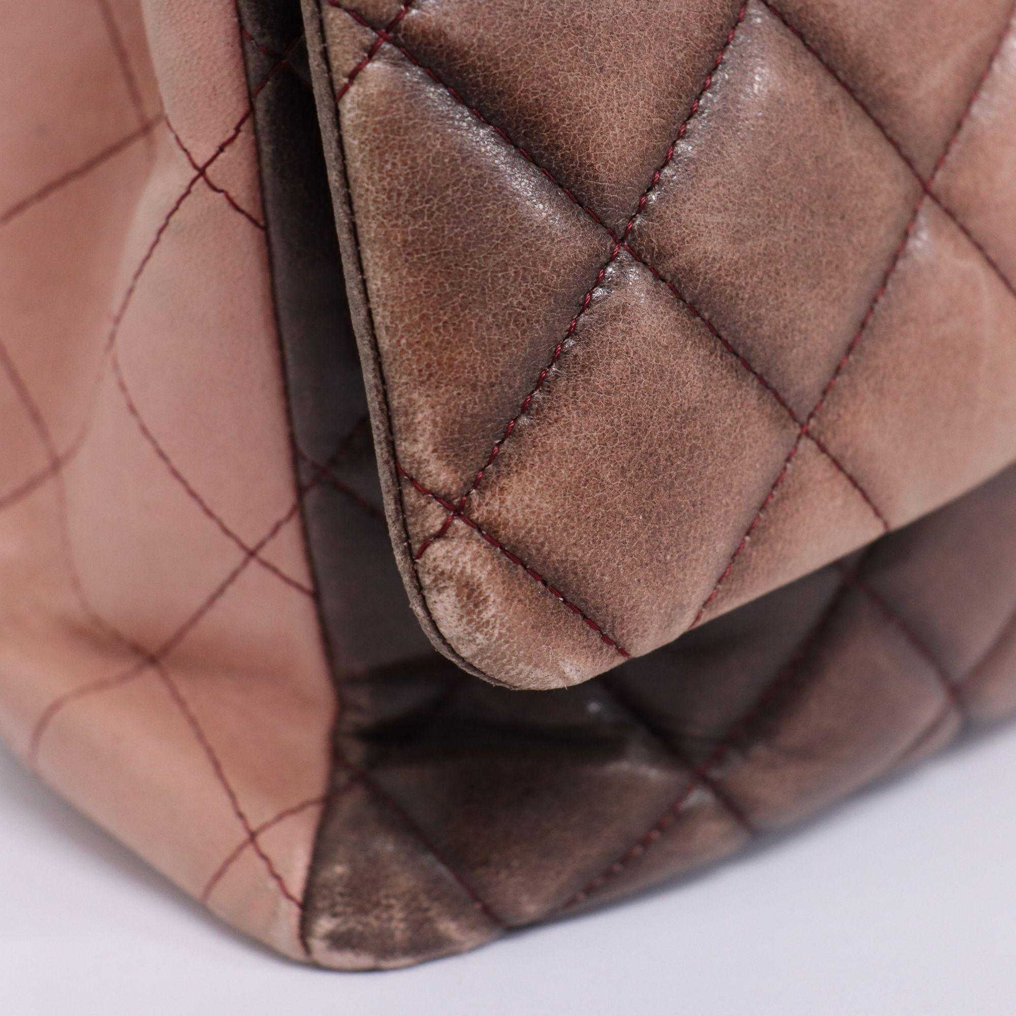 Chanel Lambskin Quilted Ombre Jumbo Flap Bag 12
