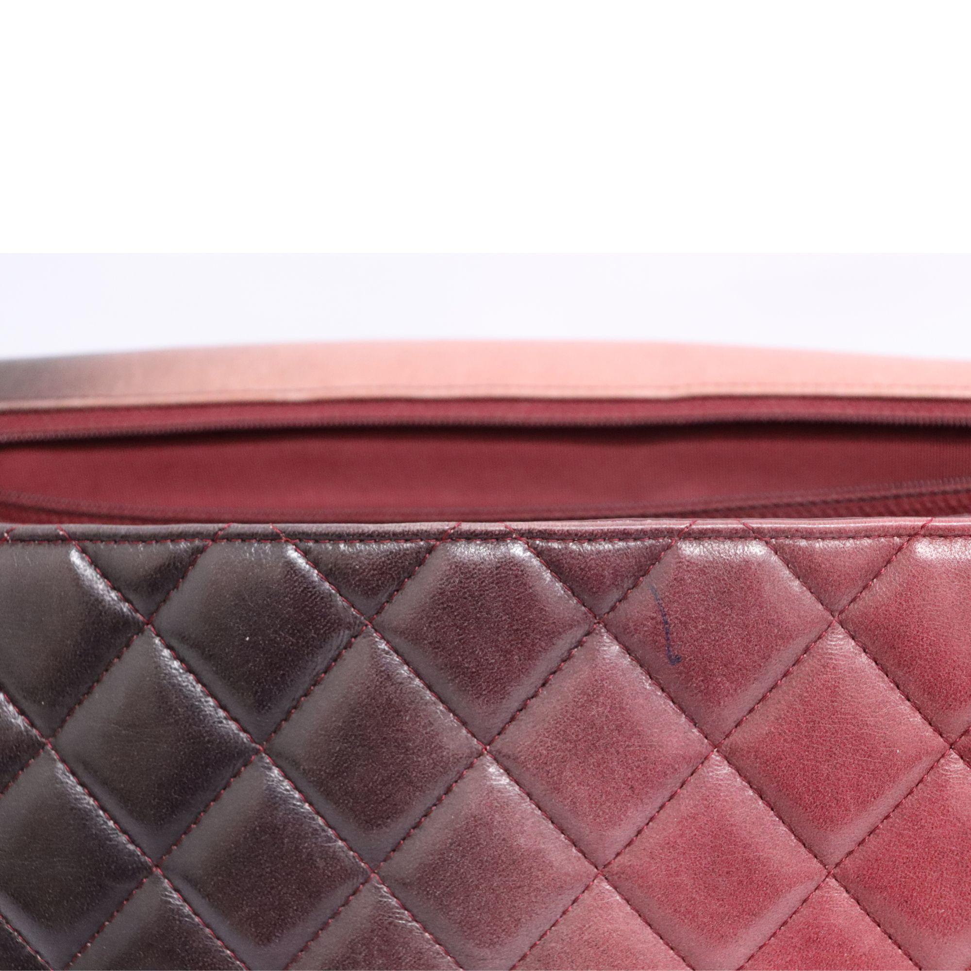 Chanel Lambskin Quilted Ombre Jumbo Flap Bag 4